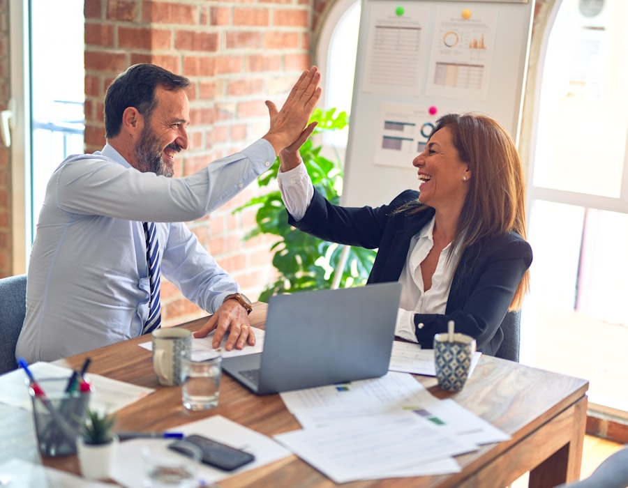 Business executives in a leadership meeting