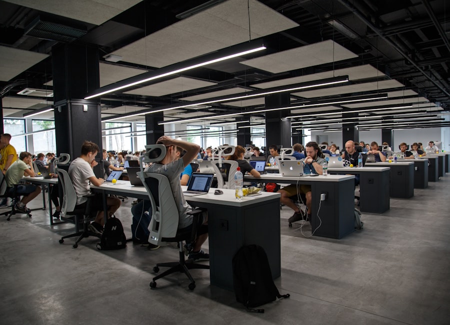 IT and finance professionals collaborating in an office